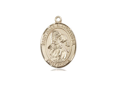 14kt Solid Gold St. Gabriel the Archangel Medal Pendant 3/4 inch x 1/2 inch Handcrafted by Bliss