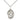 Sterling silver St. Gabriel the Archangel patron saint medal necklace - medium 3/4 x 1/2 inch - 18 inch curb chain - Bliss Manufacturing