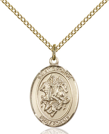 14kt Gold Filled St George Paratrooper Medal Necklace 3/4x1/2 inch 18 inch chain Bliss
