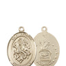 14kt Solid Gold St. George Air Force Medal Pendant 3/4 x 1/2 handcrafted by Bliss