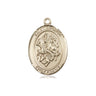 14kt Solid Gold St. George Medal Pendant 3/4 x 1/2 inch Handcrafted by Bliss Manufacturing USA