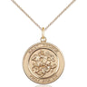 14kt Gold Filled St. George Patron Saint Medal Necklace 3/4x5/8 18 inch Chain Bliss USA