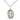 Sterling Silver St. Genevieve Patron Saint Medal Necklace 3/4x1/2 18 inch Chain Bliss USA
