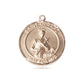 14kt Solid Gold St. Gerard Patron Saint Medal Pendant 3/4 inch by 5/8 inch Handcrafted by Bliss