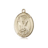 14kt solid gold St. Helen patron saint medal pendant, 3/4x1/2 inch, handcrafted by Bliss USA