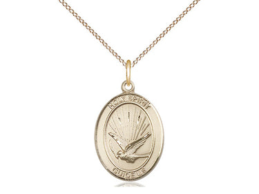 14kt Gold Filled Holy Spirit dove pendant necklace with 18 inch chain, handmade by Bliss Manufacturing
