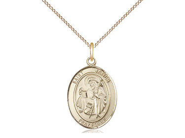 14kt gold filled St. James the Greater patron saint medal necklace 18 inch chain by Bliss