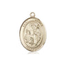 14kt solid gold St. James the Greater patron saint medal pendant 3/4 x 1/2 inch by Bliss