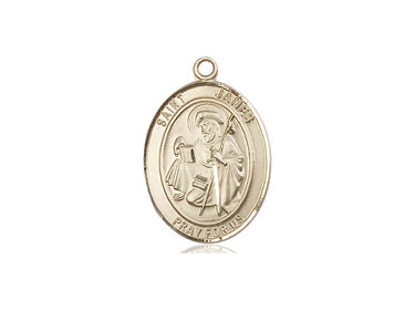 14kt solid gold St. James the Greater patron saint medal pendant 3/4 x 1/2 inch by Bliss