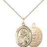 14kt Gold Filled St. Joan of Arc Air Force Medal Necklace 3/4 x 1/2 inch with 18 inch Chain by Bliss
