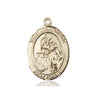 14kt solid gold St. Joan of Arc National Guard medal pendant 3/4 x 1/2 inch handcrafted by Bliss