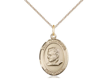 14kt Gold Filled St. John Bosco Medal Necklace 3/4 x 1/2 inches on 18 inch chain by Bliss USA