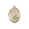 14kt Solid Gold St. John Bosco Medal Pendant 3/4 x 1/2 inches handcrafted by Bliss Manufacturing USA