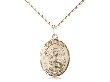 14kt Gold Filled St. John the Apostle patron saint medal necklace with 18 inch chain by Bliss