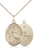 14kt Gold Filled St. Joseph of Cupertino Patron Saint Medal Necklace 3/4 x 1/2 inches with 18 inch chain by Bliss