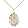 14kt Gold Filled St. Joseph Medium Medal Necklace 3/4 x 1/2 inch with 18 inch Chain by Bliss
