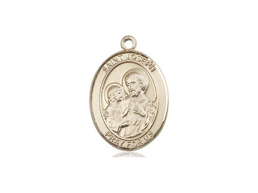 14kt Solid Gold St. Joseph Medium Medal Pendant 3/4 x 1/2 inch by Bliss Manufacturing
