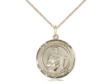 14kt Gold Filled St. Jude Patron Saint Medal Necklace 3/4 x 5/8 with 18 inch chain by Bliss