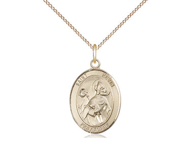 14kt Gold Filled St. Kevin Patron Saint Medal Necklace 3/4 x 1/2 inches with 18 inch chain by Bliss Manufacturing