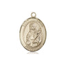 14kt Solid Gold St. Lucia of Syracuse patron saint medal pendant, handcrafted in USA by Bliss Manufacturing