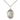 Sterling silver St. Lucia of Syracuse patron saint medal necklace 3/4 x 1/2 inches on 18 inch chain by Bliss