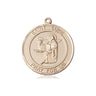 14kt Solid Gold St. Luke the Apostle Patron Saint Medal Pendant 3/4 x 5/8 inches by Bliss