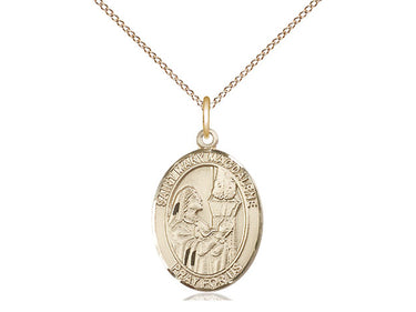 14kt Gold Filled St. Mary Magdalene Medal Necklace 3/4 inch by Bliss Manufacturing USA