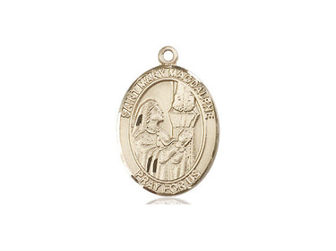 14kt Solid Gold St. Mary Magdalene Medium Catholic Patron Saint Medal Pendant by Bliss