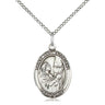 Sterling Silver St Mary Magdalene Medal Necklace 3/4 x 1/2 with 18 inch Chain Handcrafted by Bliss