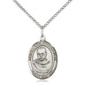 Sterling Silver St. Maximilian Kolbe Patron Saint Medal Necklace 3/4 x 1/2 with 18 inch Chain by Bliss