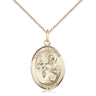 14kt Gold Filled St. Matthew the Apostle Patron Saint Medal Necklace 3/4 x 1/2 with 18 inch Chain by Bliss