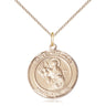 14kt Gold Filled St. Matthew the Apostle Patron Saint Medal Necklace 3/4 x 5/8 with 18 inch Curb Chain by Bliss