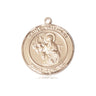 14kt solid gold St. Matthew the Apostle patron saint medal pendant 3/4 x 5/8 inches by Bliss