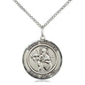 Sterling Silver St. Matthew the Apostle Patron Saint Medal Necklace 3/4 x 5/8 with 18 inch Curb Chain by Bliss