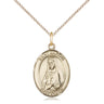 14kt Gold Filled St. Martha Patron Saint Medal Necklace 3/4 x 1/2 inch on 18 inch Chain by Bliss