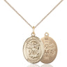 14kt Gold Filled St. Michael EMT Patron Saint Medal Necklace 3/4x1/2 inch with 18 inch Chain by Bliss