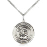 Sterling Silver St. Michael the Archangel Patron Saint Medal Necklace 3/4 x 5/8 inches with 18 inch chain by Bliss