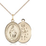 14kt gold filled Miraculous Medal necklace 3/4 inch by 1/2 inch with 18 inch chain by Bliss Manufacturing