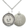 Sterling Silver Miraculous Medal Necklace 3/4 x 5/8 inch with 18 inch chain handcrafted by Bliss USA