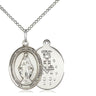 Sterling Silver Miraculous Medal Necklace 3/4 x 1/2 inch with 18 inch chain handcrafted by Bliss USA