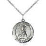 Sterling Silver St. Monica Patron Saint Medal Necklace 3/4 x 5/8 inch with 18 inch chain by Bliss USA
