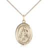 14kt Gold Filled St. Nicholas Catholic patron saint medal necklace 3/4 x 1/2 inch with 18 inch chain by Bliss