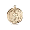 14kt Solid Gold St. Nicholas Catholic patron saint medal pendant 3/4 x 5/8 inch by Bliss