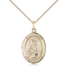 Gold Filled St. Louis Catholic Patron Saint Medal Necklace 3/4 x 1/2 inches with 18 inch chain by Bliss Manufacturing