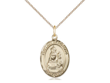 14kt Gold Filled Our Lady of Loretto Medal Necklace 3/4 x 1/2 inch on 18 inch chain by Bliss Manufacturing