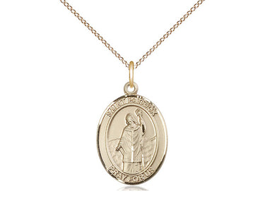 14kt Gold Filled St. Patrick Patron Saint Medal Necklace 3/4 x 1/2 inches on 18 inch chain by Bliss