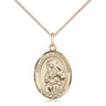 Gold Filled Our Lady of Providence Catholic Medal Necklace 3/4 x 1/2 with 18 inch Chain by Bliss
