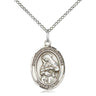 Sterling silver Our Lady of Providence Catholic medal necklace with 18 inch chain by Bliss Manufacturing