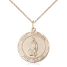Gold Filled St. Peregrine patron saint medal necklace 3/4 inch with 18 inch chain by Bliss
