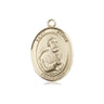 14kt Solid Gold St. Peter the Apostle Patron Saint Medal Pendant 3/4 x 1/2 inch by Bliss